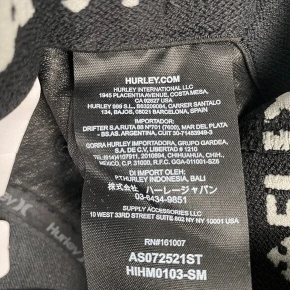 Hurley Hat Gray Baseball Cap Flex Fit S/M Beach Ocean Surf Waves Black Logo - Picture 5 of 11